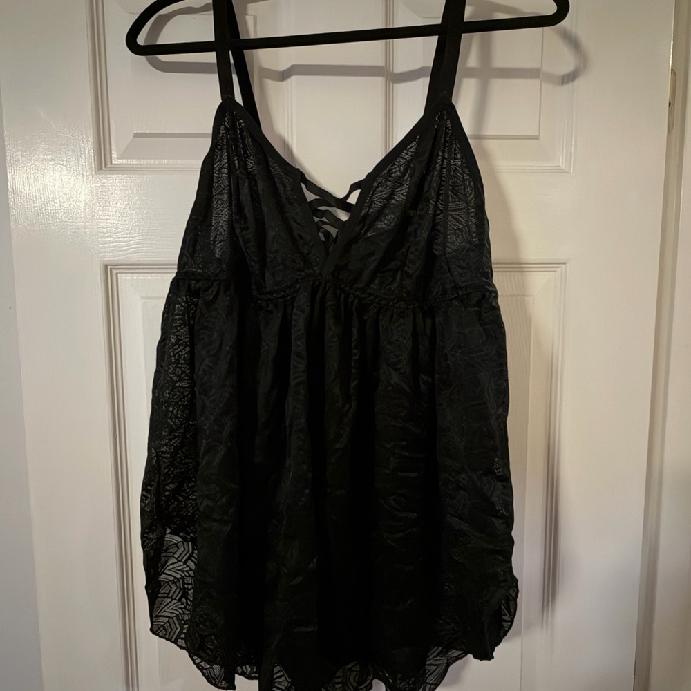 Elegant Black Lace Lingerie Dress